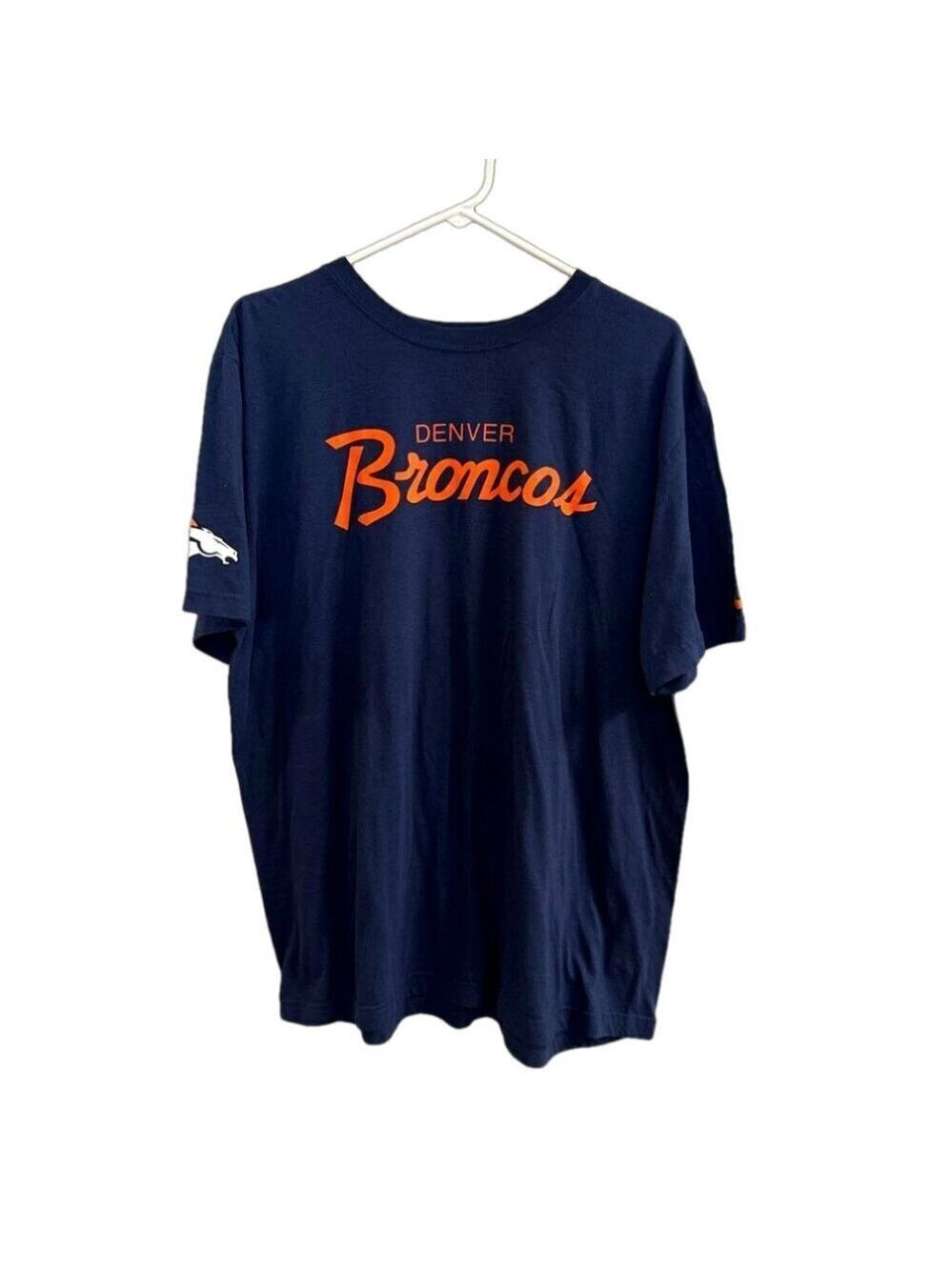 Men's Nike NFL Team Apparel Denver Broncos Short Sleeve Tee.  Size XL